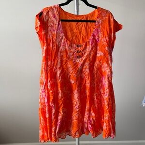 Free People Bright Orange Top